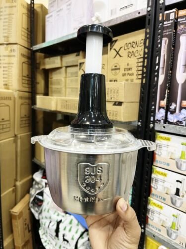 HAND PUSHING CHOPPER STAINLESS STEEL BODY (2Liter) (4 Blade)