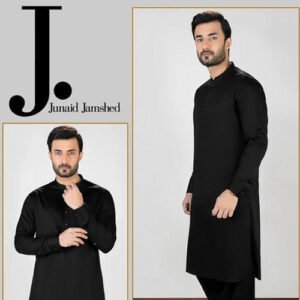 Men’s Unstitched Black Plain Suit